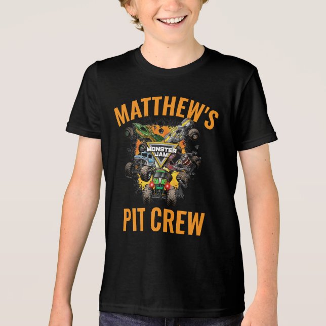 Camiseta Caminhão da Equipe de Pit Monster Jam (Frente)