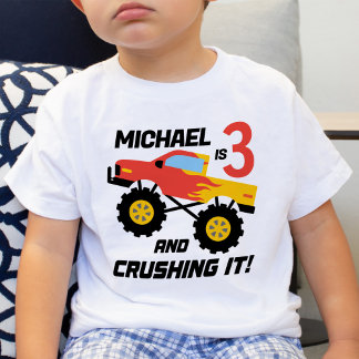 Camiseta Caminhão de aniversário de 3 anos de Menino Person