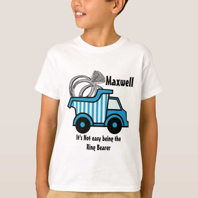 Camiseta Caminhão de Bomba Azul do Toque (Frente)