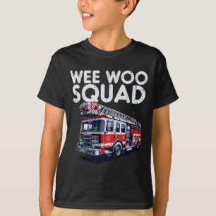Camiseta Caminhão de Bombeiro Wee Woo Esquadrão Bombeiros H