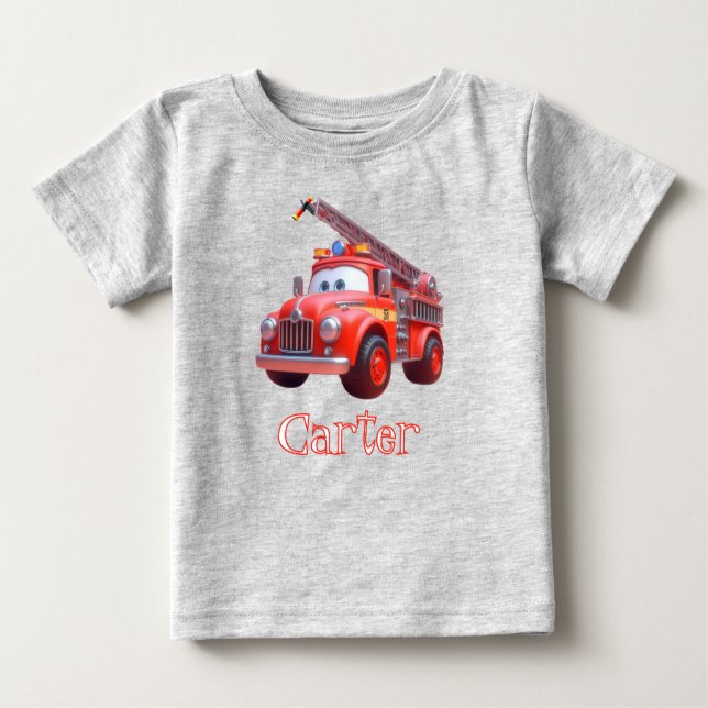 Camiseta Caminhão de bombeiros (Frente)