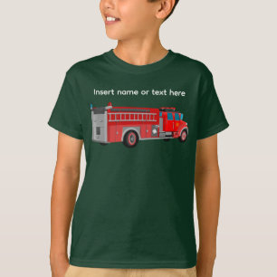 Camiseta Caminhão de Bombeiros com Nome