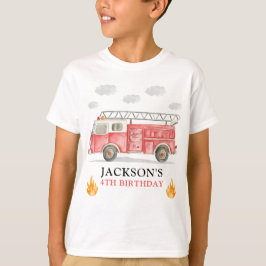 Camiseta Caminhão de Bombeiros Convocando Todos os Bombeiro