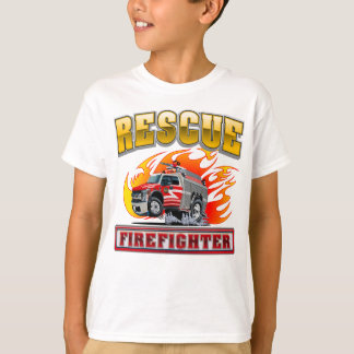 Camiseta Caminhão de bombeiros de desenho animado