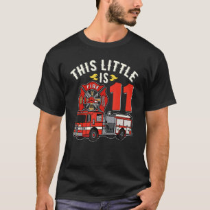 Camiseta Caminhão de Bombeiros de Festa de aniversário de 1