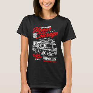 Camiseta Caminhão de Bombeiros de Honra e Coragem