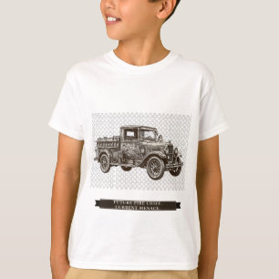 Camiseta Caminhão de Bombeiros Divertido para Crianças