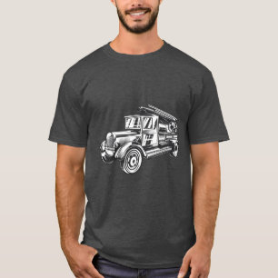 Camiseta Caminhão de Bombeiros Estilo Vintage