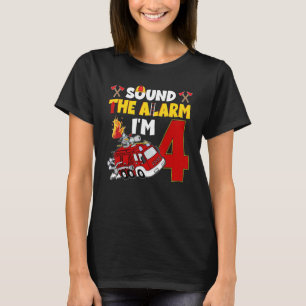 Camiseta Caminhão de Bombeiros Menino de 4 Anos de Idade Bo
