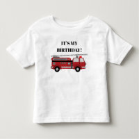 Caminhão de Bombeiros Vermelho É Meu Aniversário P