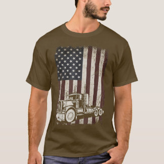 Camiseta Caminhão de Caminhão - Tênis do Flag Americano Vin
