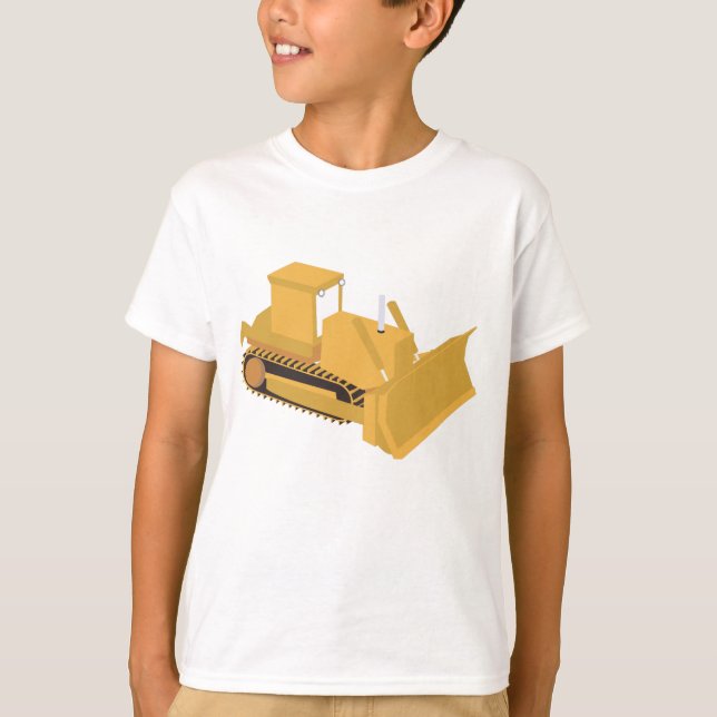 Camiseta Caminhão de Construção Bulldozer (Frente)