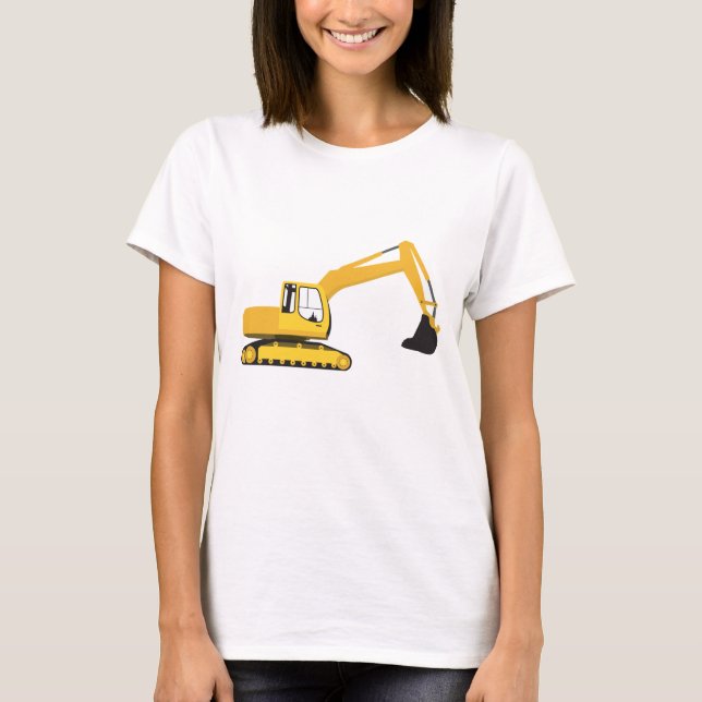 Camiseta Caminhão de Construção da Escavadora (Frente)
