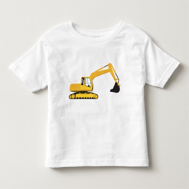 Camiseta Caminhão de Construção da Escavadora (Frente)