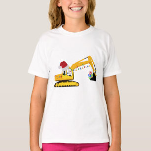 Camiseta Caminhão de Construção da Escavadora de Natal