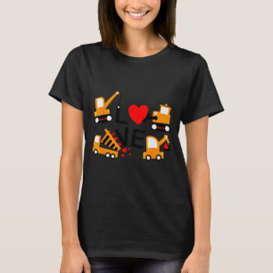 Camiseta Caminhão de Construção Dia dos Namorados do Amante