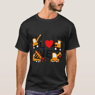 Camiseta Caminhão de Construção Dia dos Namorados do Amor K