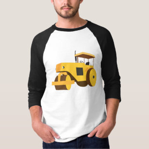 Camiseta Caminhão de Construção do Cilindro Rodoviário