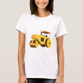 Camiseta Caminhão de Construção do Cilindro Rodoviário