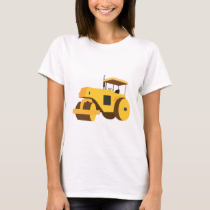 Camiseta Caminhão de Construção do Cilindro Rodoviário