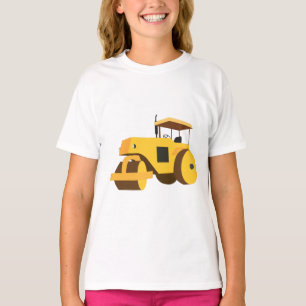 Camiseta Caminhão de Construção do Cilindro Rodoviário