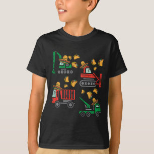 Camiseta Caminhão de Construção Infantil Bulldozer Cinco De