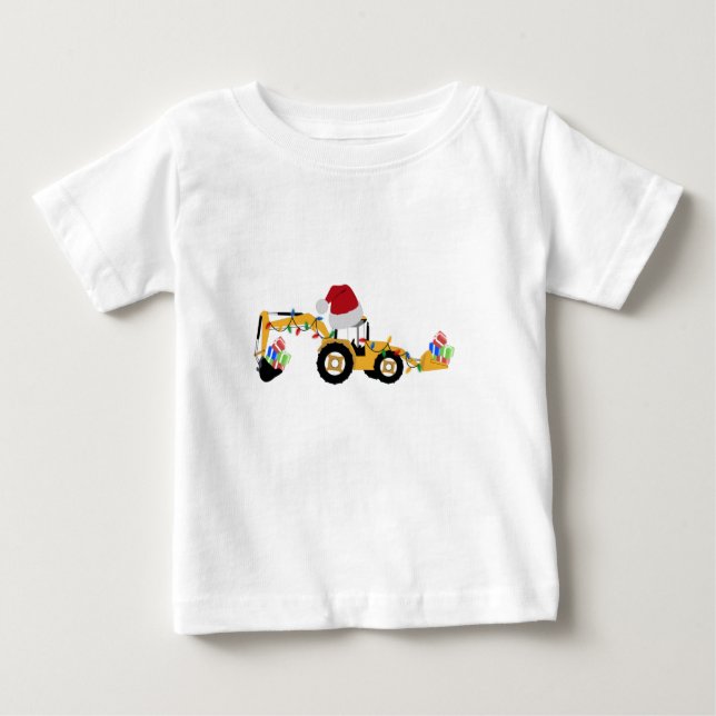 Camiseta Caminhão de Construção Retroescavadeira de Natal (Frente)