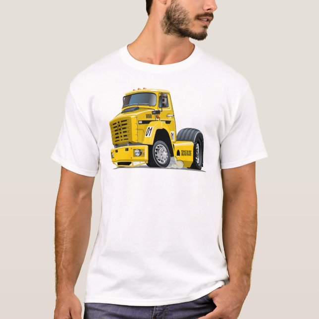 Camiseta Caminhão de corrida de desenho animado (Frente)