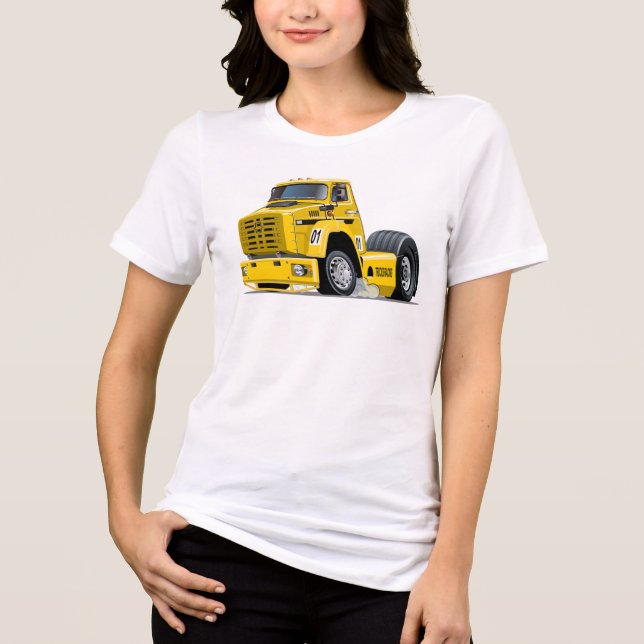 Camiseta Caminhão de corrida de desenho animado (Frente)