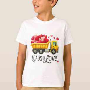 Camiseta Caminhão De dia de os namorados Carga De Bebês De