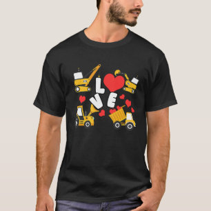 Camiseta Caminhão de Dia de os namorados de Construção C