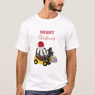 Camiseta Caminhão de empilhadeira de Natal