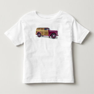 Camiseta Caminhão de entrega retro de madeira