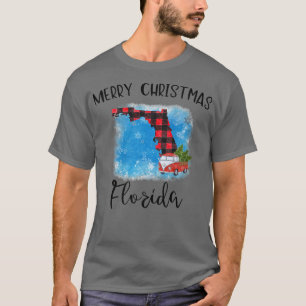 Camiseta Caminhão de Feliz Natal na Flórida  Xmas em Xadrez