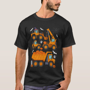 Camiseta Caminhão de Guindaste de Halloween Veículo de Cons