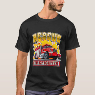 Camiseta Caminhão de Incêndio Cartoon