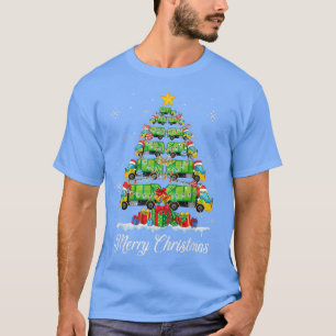 Camiseta Caminhão de Lixo Árvore de Natal Feliz Natal Motor