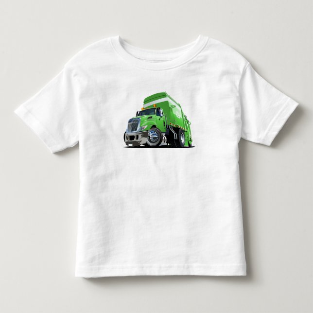 Camiseta Caminhão de lixo de cartum (Frente)