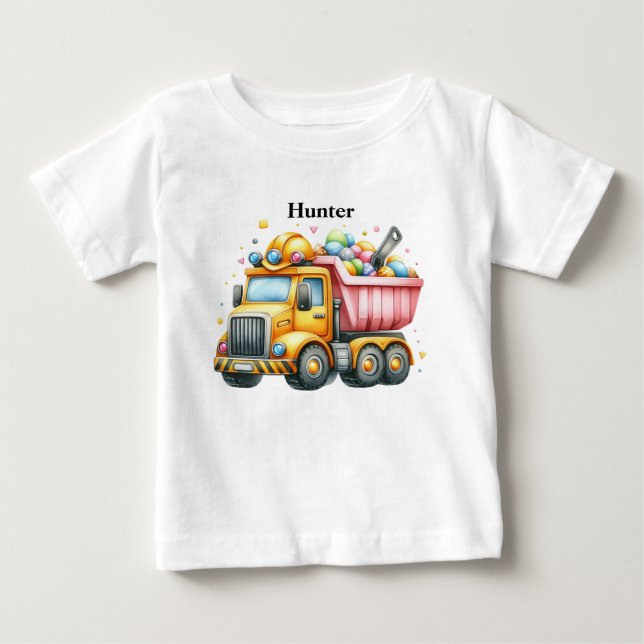 Camiseta Caminhão de lixo de menino (Frente)