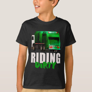 Camiseta Caminhão de lixo de reciclagem suja divertida Terr