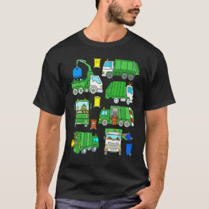 Camiseta Caminhão de Lixo Despejar Caminhões