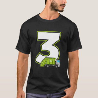 Camiseta Caminhão de Lixo Figurino aniversário de 3 anos Bo