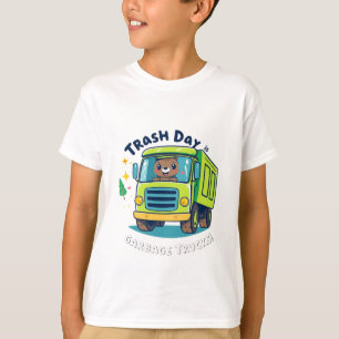 Camiseta Caminhão de Lixo Fofo Caminhão de Lixo