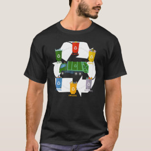 Camiseta Caminhão de Lixo reciclagem Crianças Engraçadas Ca