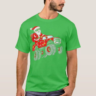 Camiseta Caminhão de Monstro do Natal Santa Claus
