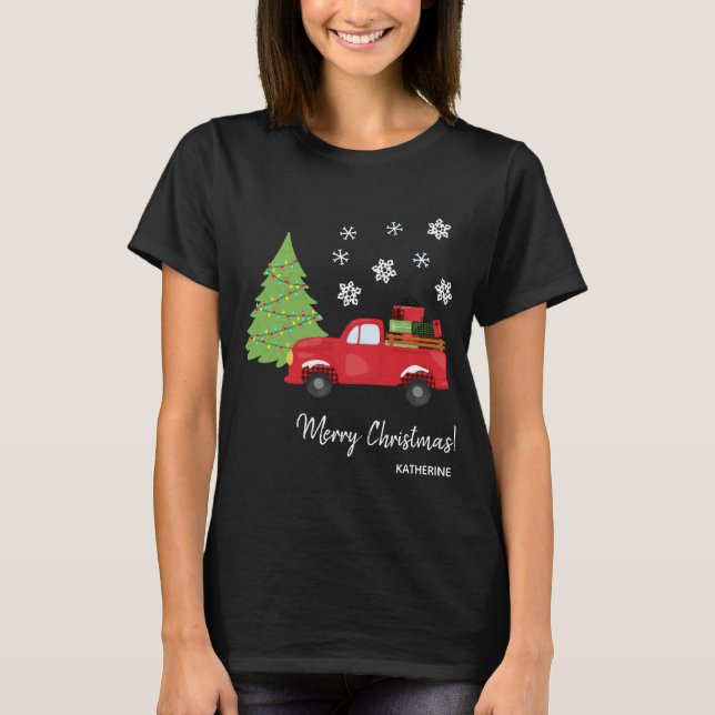 Camiseta Caminhão de Natal Feliz (Frente)