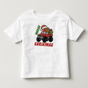 Camiseta Caminhão de Natal Feliz de Pão de Mel