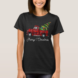 Camiseta Caminhão de recolha de Xadrezes de Buffalo Vermelh