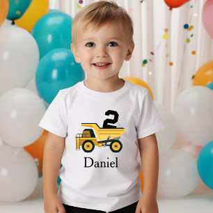Camiseta Caminhão de segundo aniversário com 2 anos de idad