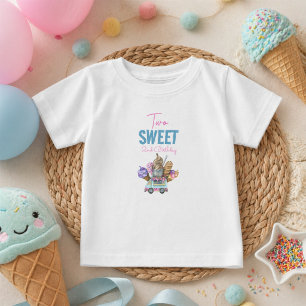 Camiseta Caminhão de Sorvete Menino Dois Doce Aniversário d